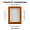 Warm Honey Brown Wood Shadow Box Frame with Acrylic Front - White Suede Backing, 30 Sizes